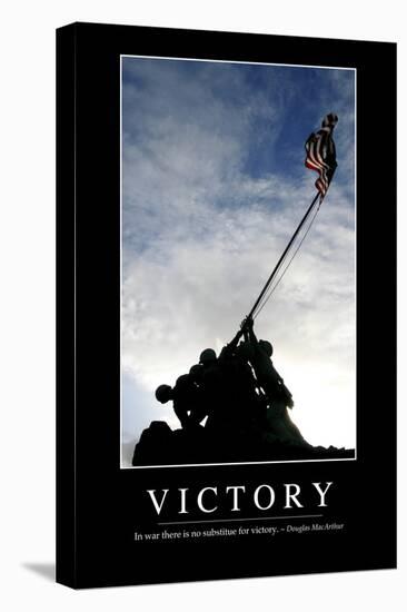 Victory: Inspirational Quote and Motivational Poster-null-Stretched Canvas