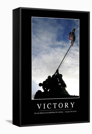 Victory: Inspirational Quote and Motivational Poster-null-Framed Stretched Canvas