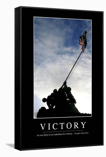 Victory: Inspirational Quote and Motivational Poster-null-Framed Stretched Canvas