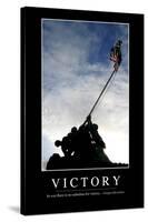 Victory: Inspirational Quote and Motivational Poster-null-Stretched Canvas