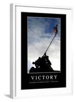 Victory: Inspirational Quote and Motivational Poster-null-Framed Photographic Print