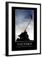 Victory: Inspirational Quote and Motivational Poster-null-Framed Photographic Print