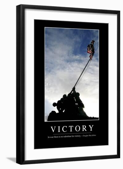 Victory: Inspirational Quote and Motivational Poster-null-Framed Photographic Print