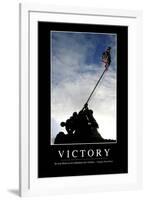 Victory: Inspirational Quote and Motivational Poster-null-Framed Photographic Print