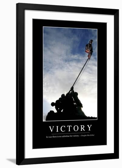 Victory: Inspirational Quote and Motivational Poster-null-Framed Photographic Print