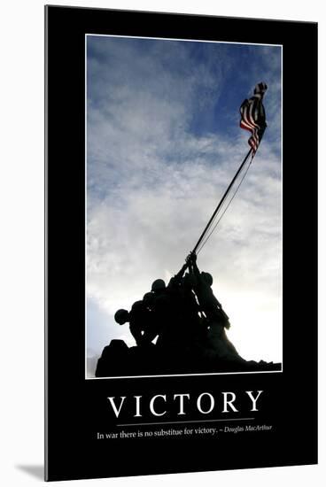 Victory: Inspirational Quote and Motivational Poster-null-Mounted Photographic Print