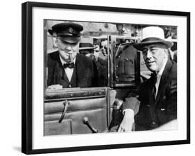 'Victory Is Everywhere,' Said Winston Churchill as He Greeted President Franklin Roosevelt-null-Framed Photo