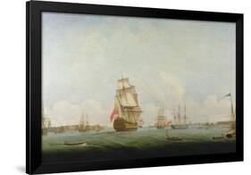 Victory Leaving Portsmouth-Captain William Elliott-Framed Giclee Print