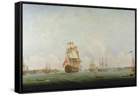 Victory Leaving Portsmouth-Captain William Elliott-Framed Stretched Canvas