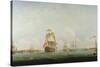 Victory Leaving Portsmouth-Captain William Elliott-Stretched Canvas