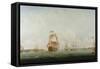 Victory Leaving Portsmouth-Captain William Elliott-Framed Stretched Canvas