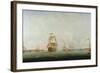 Victory Leaving Portsmouth-Captain William Elliott-Framed Giclee Print