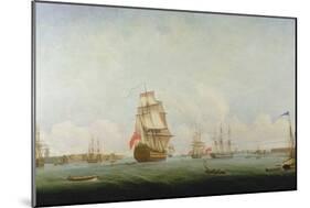 Victory Leaving Portsmouth-Captain William Elliott-Mounted Giclee Print