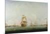 Victory Leaving Portsmouth-Captain William Elliott-Mounted Premium Giclee Print