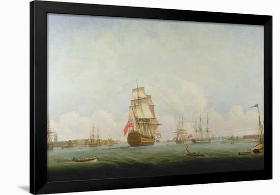 Victory Leaving Portsmouth-Captain William Elliott-Framed Premium Giclee Print