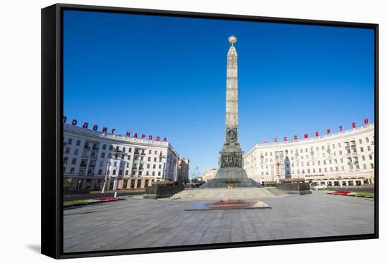 Victory Obelisk, Minsk, Belarus, Europe-Michael Runkel-Framed Stretched Canvas