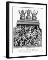 Victory of Cali over the Giant Mahish A'Sura, with the Idols of the Temple of Jagannath, 1809-J Chapman-Framed Giclee Print