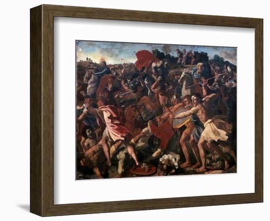 Victory of Joshua over the Amalekites, 1625-1626-Nicolas Poussin-Framed Giclee Print