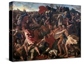 Victory of Joshua over the Amalekites, 1625-1626-Nicolas Poussin-Stretched Canvas