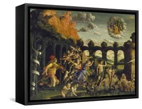 Victory of Virtue over Vice-Andrea Mantegna-Framed Stretched Canvas