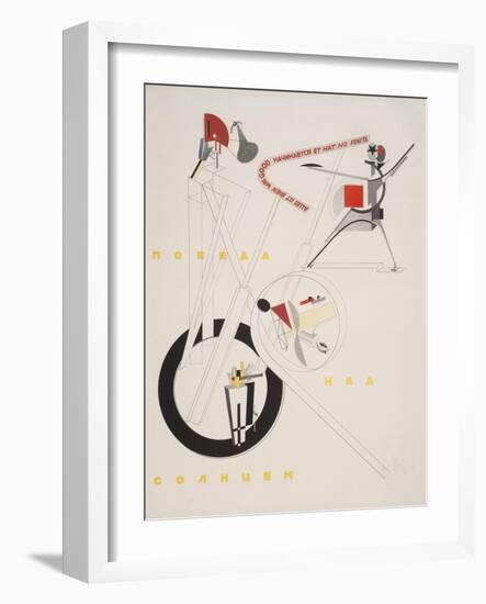 Victory Over the Sun, 1. Part of the Show Machinery-El Lissitzky-Framed Giclee Print