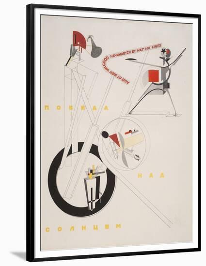 Victory Over the Sun, 1. Part of the Show Machinery-El Lissitzky-Framed Premium Giclee Print