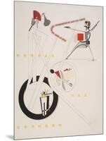 Victory Over the Sun, 1. Part of the Show Machinery-El Lissitzky-Mounted Premium Giclee Print