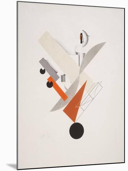 Victory Over the Sun, 5. Globetrotter (in Time)-El Lissitzky-Mounted Giclee Print