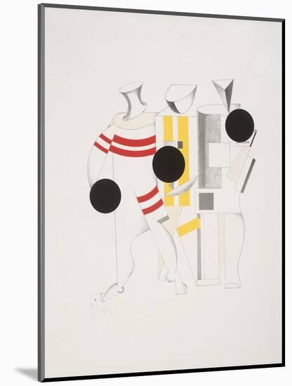 Victory Over the Sun, 6. Sportsmen-El Lissitzky-Mounted Giclee Print