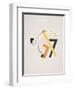 Victory Over the Sun, 8. Old Man (Head 2 Steps behind)-El Lissitzky-Framed Giclee Print