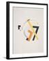 Victory Over the Sun, 8. Old Man (Head 2 Steps behind)-El Lissitzky-Framed Giclee Print