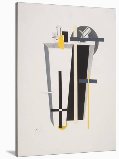 Victory Over the Sun, 9. Gravediggers-El Lissitzky-Stretched Canvas