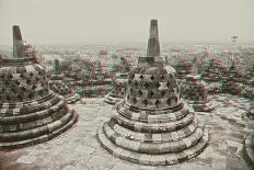 Borobudur Temple.Java.Indonesia. Anaglyph Stereo.(You Need Use Cyan/Red Glasses to Take 3D Effect)-viczast-Photographic Print