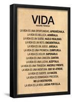 Vida por Madre Teresa Poema-null-Framed Poster