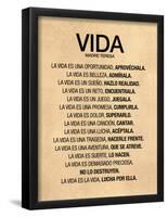 Vida por Madre Teresa Poema-null-Framed Poster