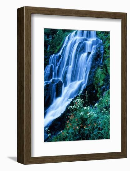 Vidae Falls Waterfall in Crater Lake National Park, Oregon, USA-Roland Gerth-Framed Photographic Print