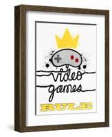 Video Games Rule-Marcus Prime-Framed Art Print