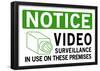 Video Surveillance Take Notice Print Poster-null-Framed Poster