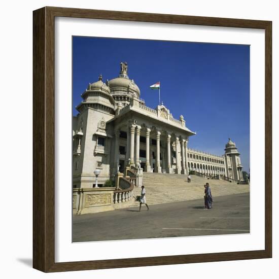 Vidhana Soudha, Bangalore, Karnataka State, India-Rolf Richardson-Framed Photographic Print