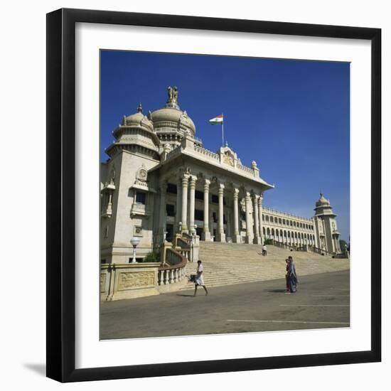 Vidhana Soudha, Bangalore, Karnataka State, India-Rolf Richardson-Framed Photographic Print