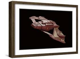 Vidiian Spacecraft Model with Open Wings-null-Framed Giclee Print