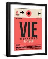 VIE Vienna Luggage Tag 1-NaxArt-Framed Art Print