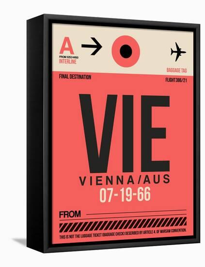 VIE Vienna Luggage Tag 1-NaxArt-Framed Stretched Canvas