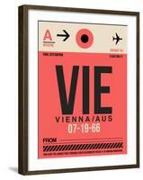 VIE Vienna Luggage Tag 1-NaxArt-Framed Art Print