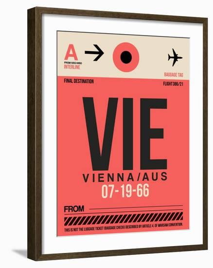 VIE Vienna Luggage Tag 1-NaxArt-Framed Art Print