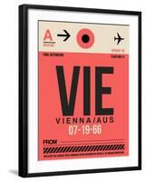 VIE Vienna Luggage Tag 1-NaxArt-Framed Art Print