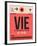 VIE Vienna Luggage Tag 1-NaxArt-Framed Art Print