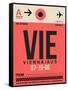 VIE Vienna Luggage Tag 1-NaxArt-Framed Stretched Canvas