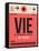 VIE Vienna Luggage Tag 1-NaxArt-Framed Stretched Canvas