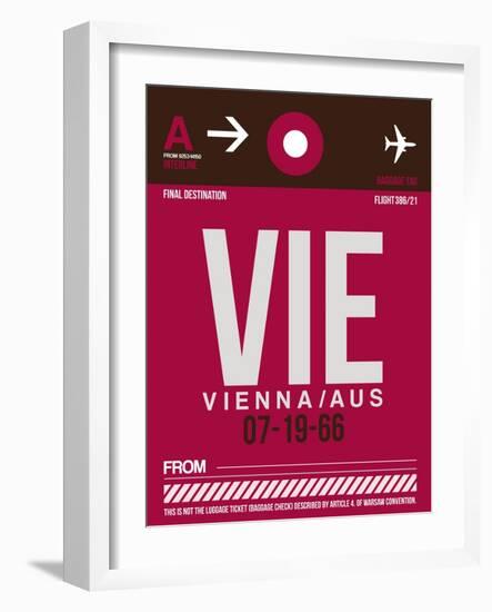 VIE Vienna Luggage Tag 2-NaxArt-Framed Art Print